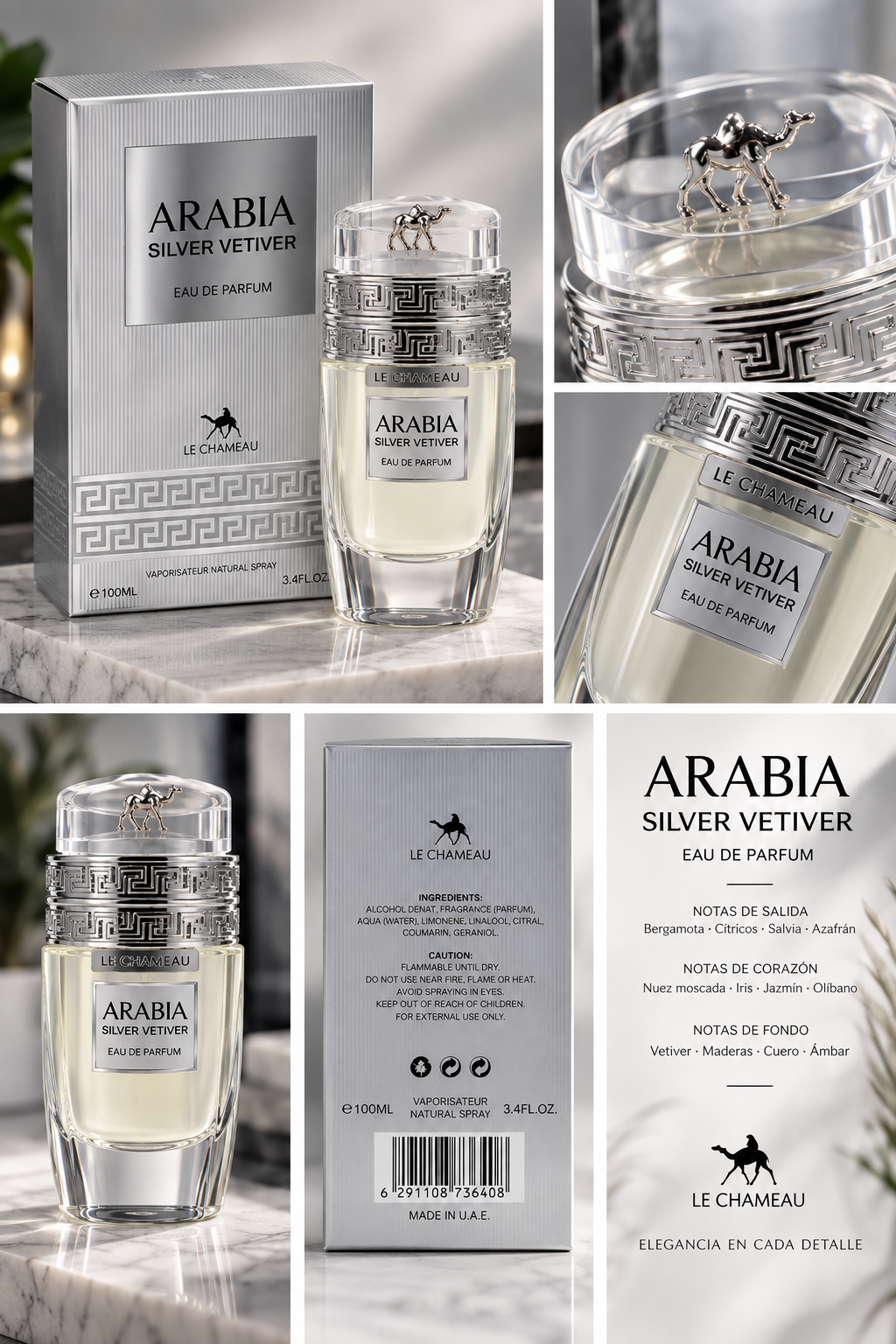 Arabia Silver Vetiver – Le Chameau Eau de Parfum 100 ml