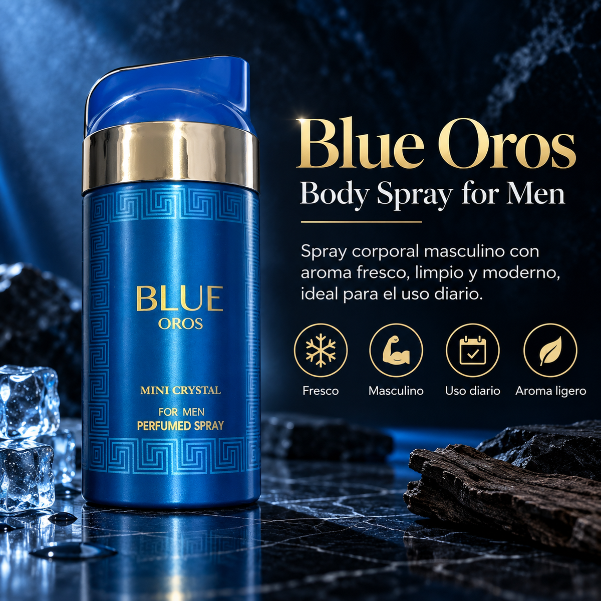 Blue Oros – Mini Crystal Body Spray for Men