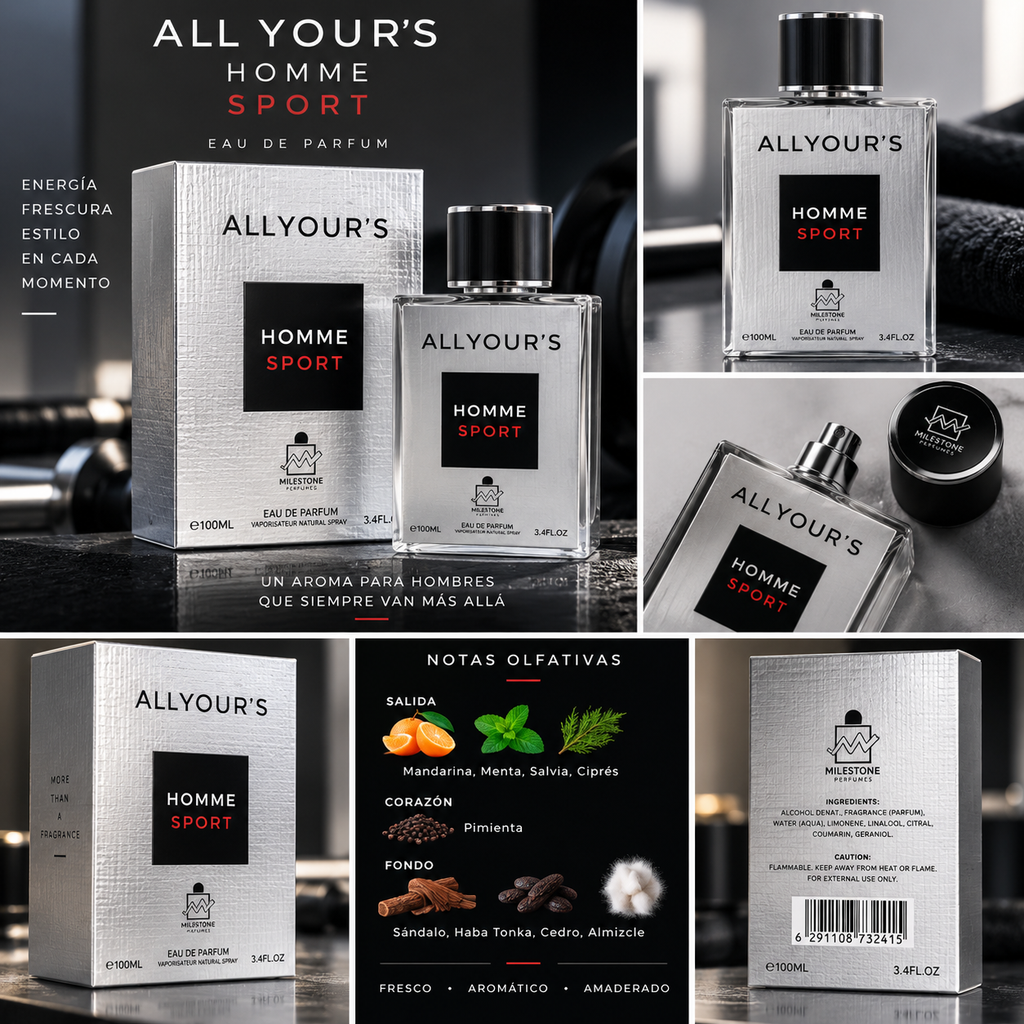 All Yours Homme Sport – Milestone Eau de Parfum 100 ml